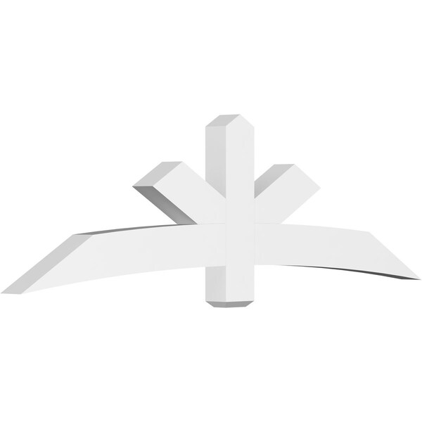 Ekena Millwork Alberta Architectural Grade PVC Gable Bracket, 84"W x 24 1/2"H x 4"D x 6"F, 7/12 Pitch GBP084X25X0406ALB00 - main